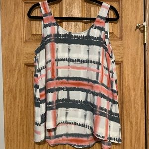 Red white and navy tank top